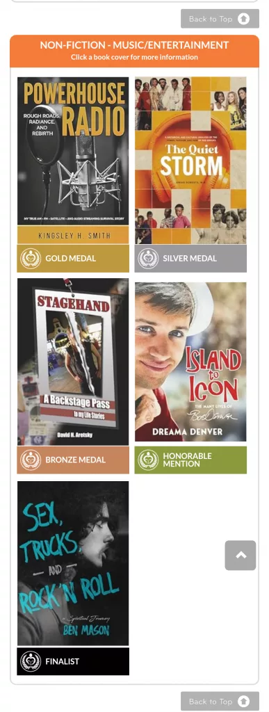 Readers' Favorite 2025 Winners for Non-Fiction- Music/Entertainment