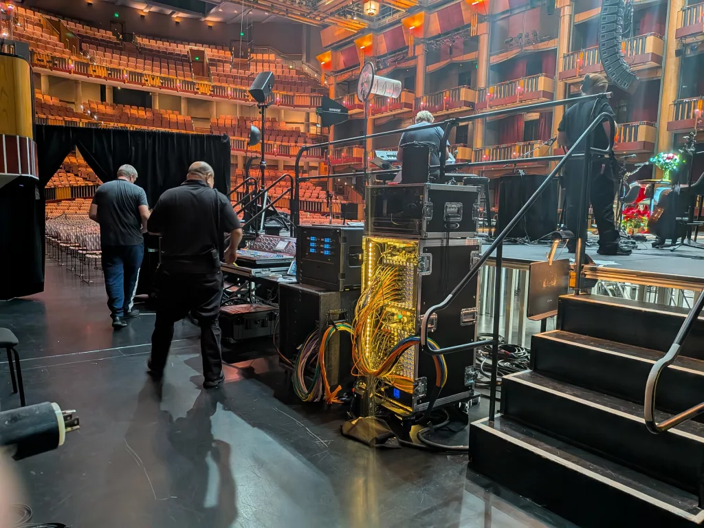 Stage Left monitor area for Tillis / Morgan show.