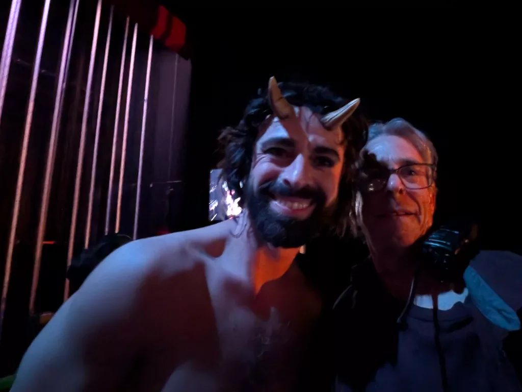 Actor Vitor Luiz and me.