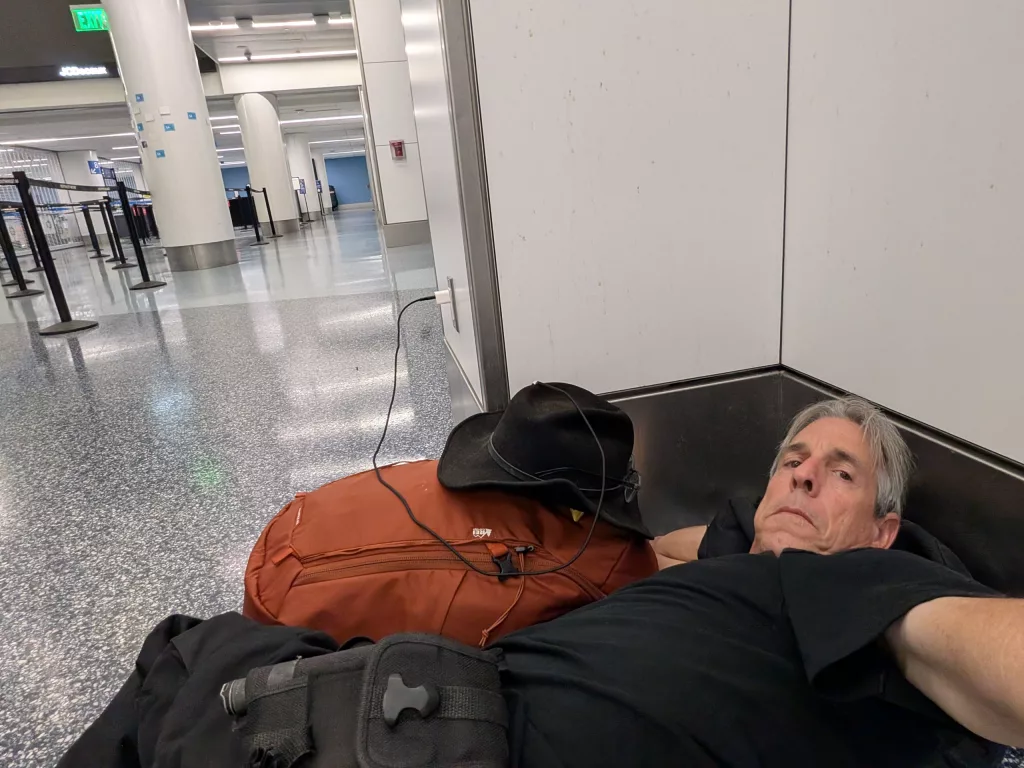Outside security at LAX