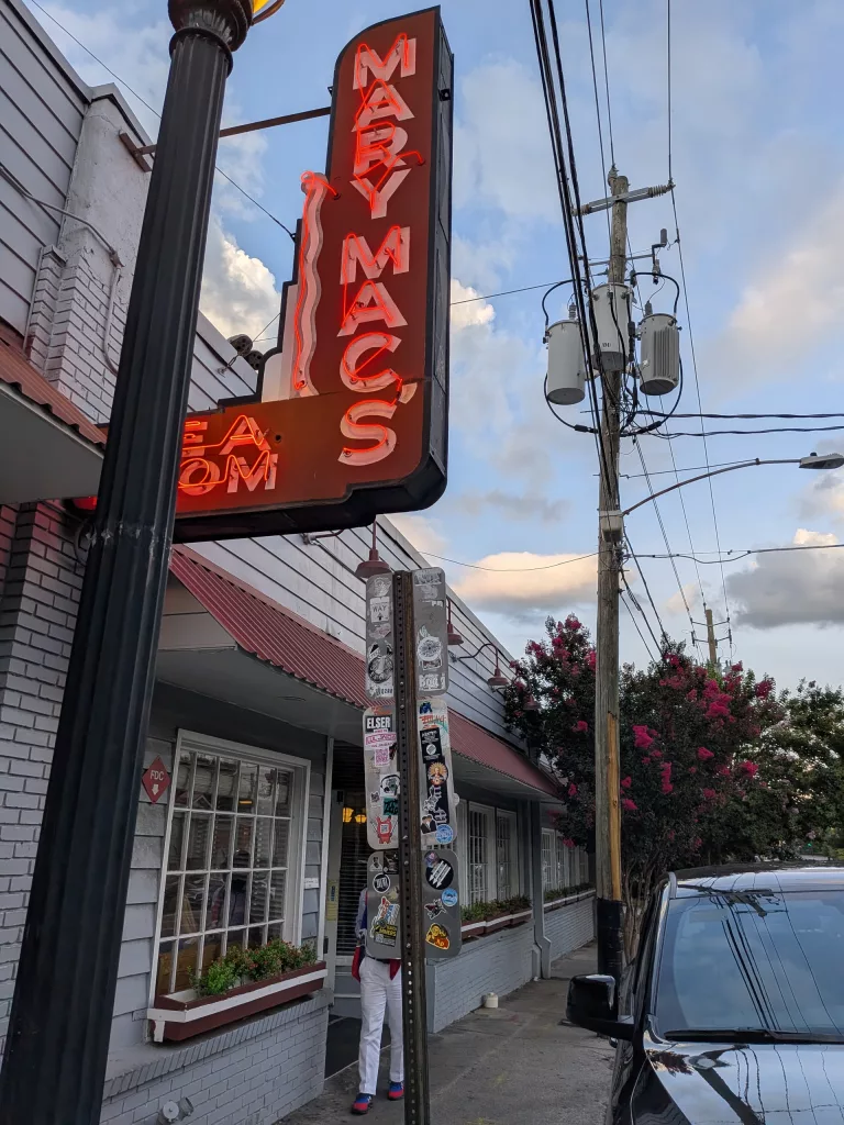 Dinner at Mary Mac's Tea Room.
